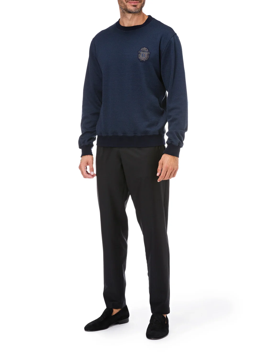 Sweatshirt LS Crest, цвет: Синий