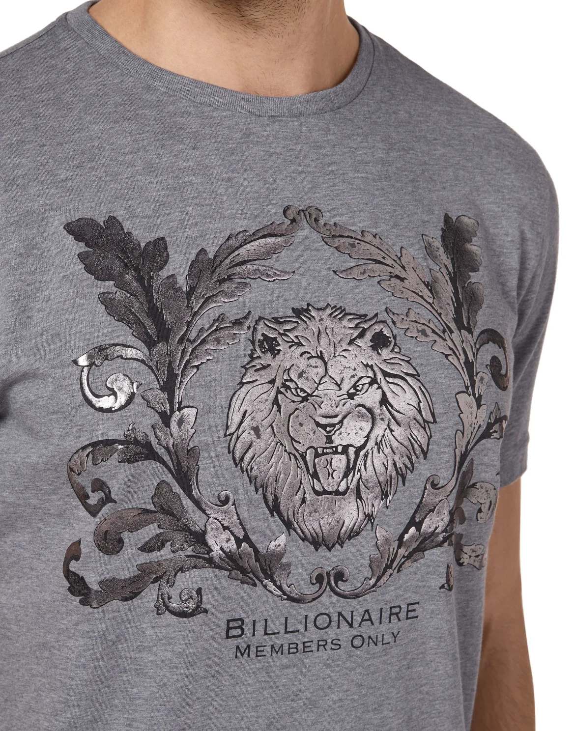 T-shirt Round Neck SS Lion, цвет: Серый