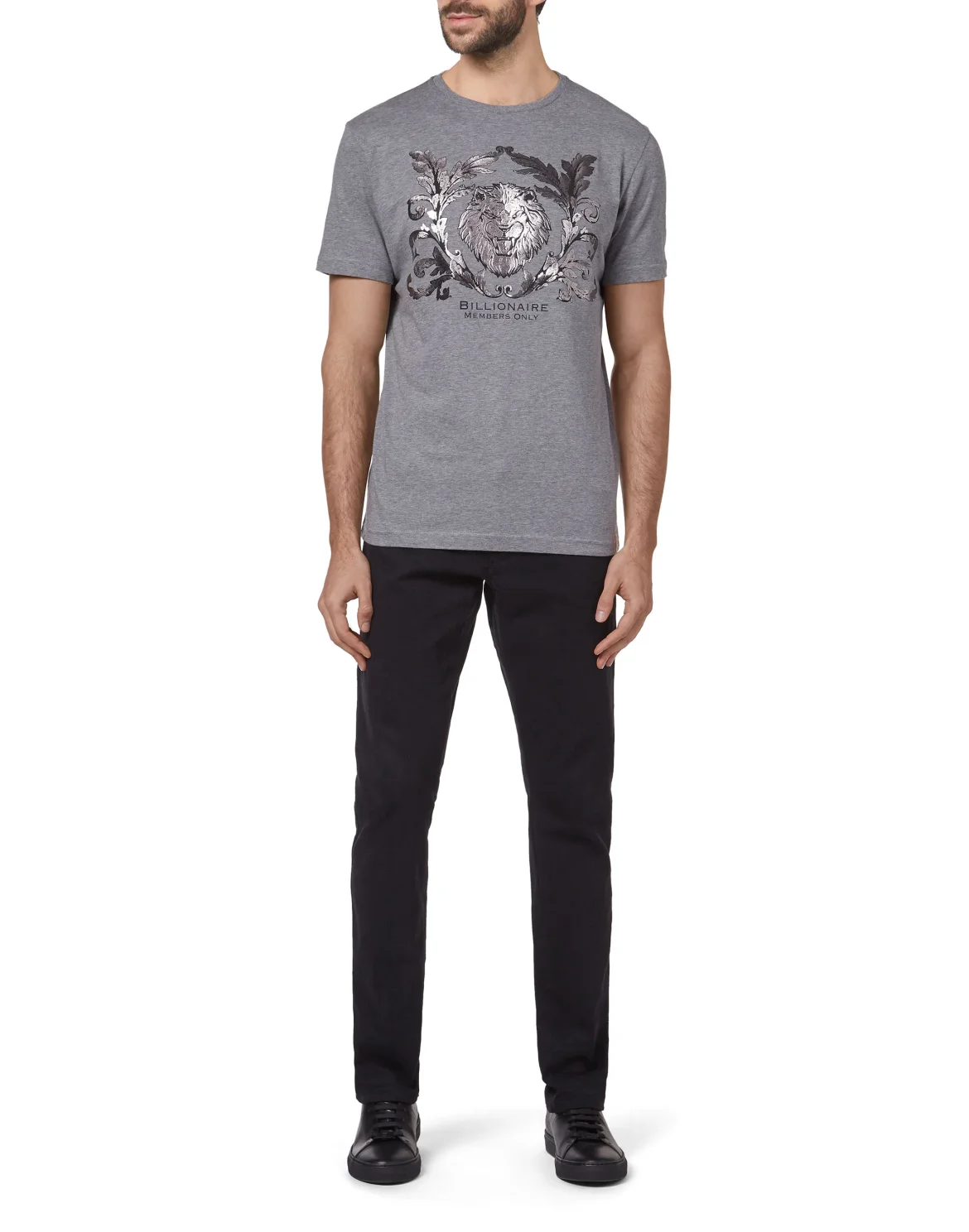 T-shirt Round Neck SS Lion, цвет: Серый