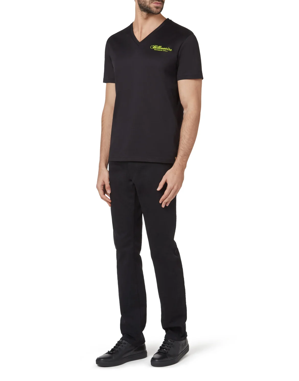 T-shirt V-Neck SS Crest, цвет: Черный