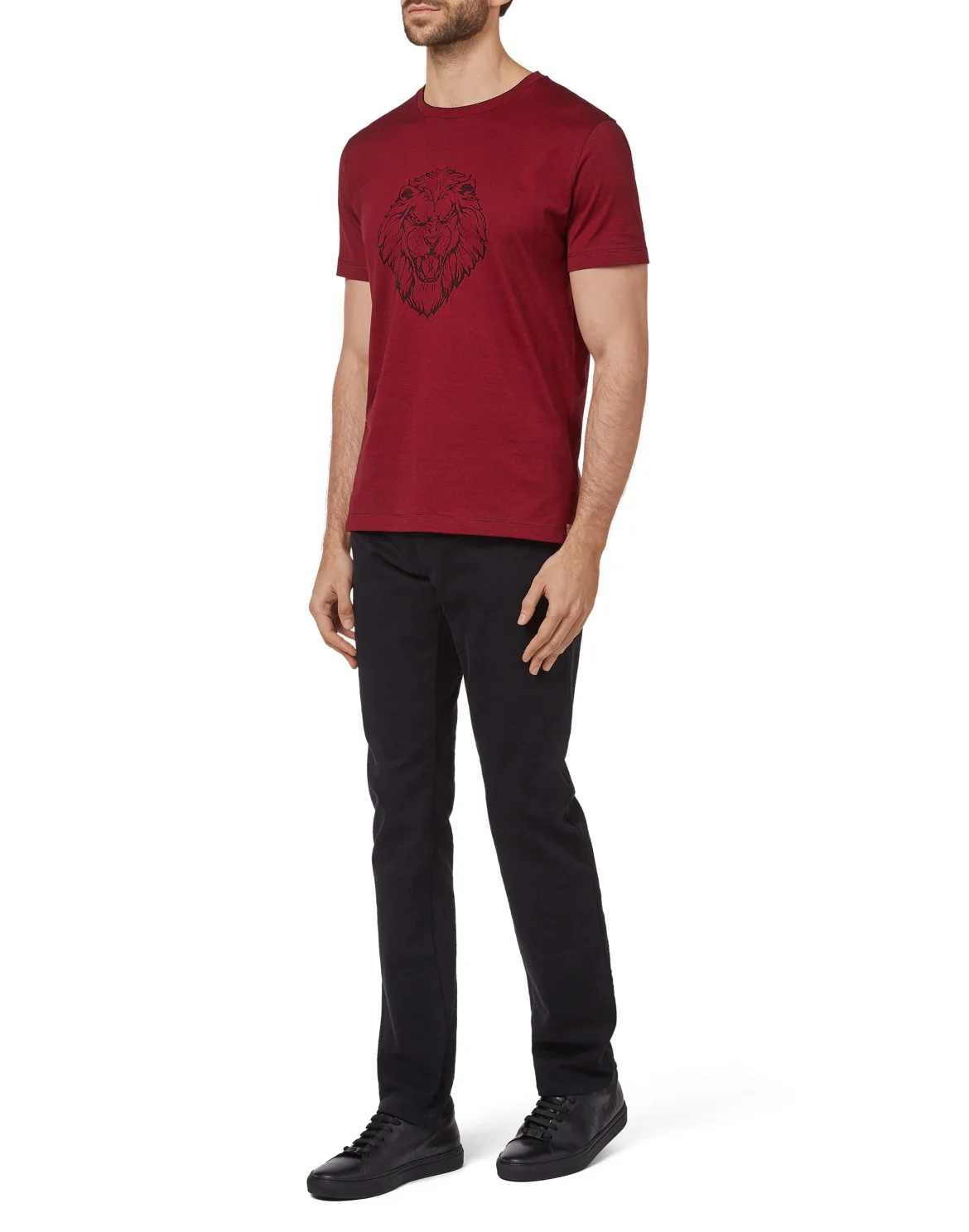 T-shirt Round Neck SS Lion, цвет: Красный