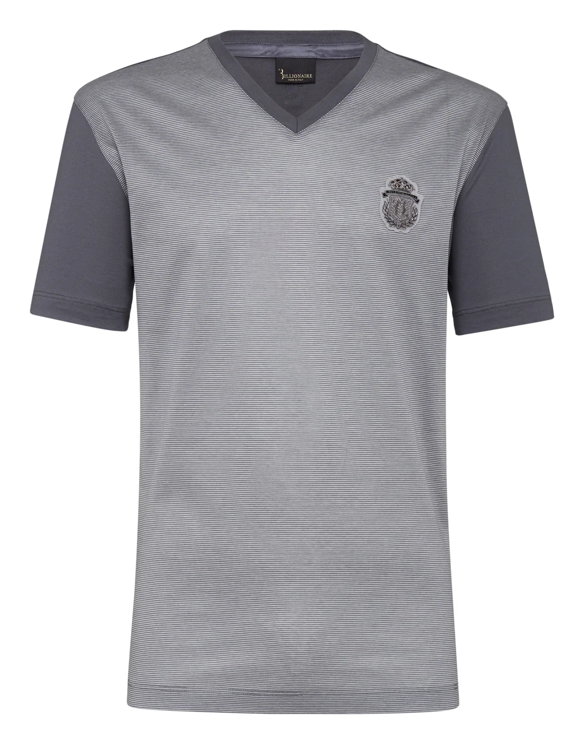 T-shirt V-Neck SS Crest, цвет: Серый