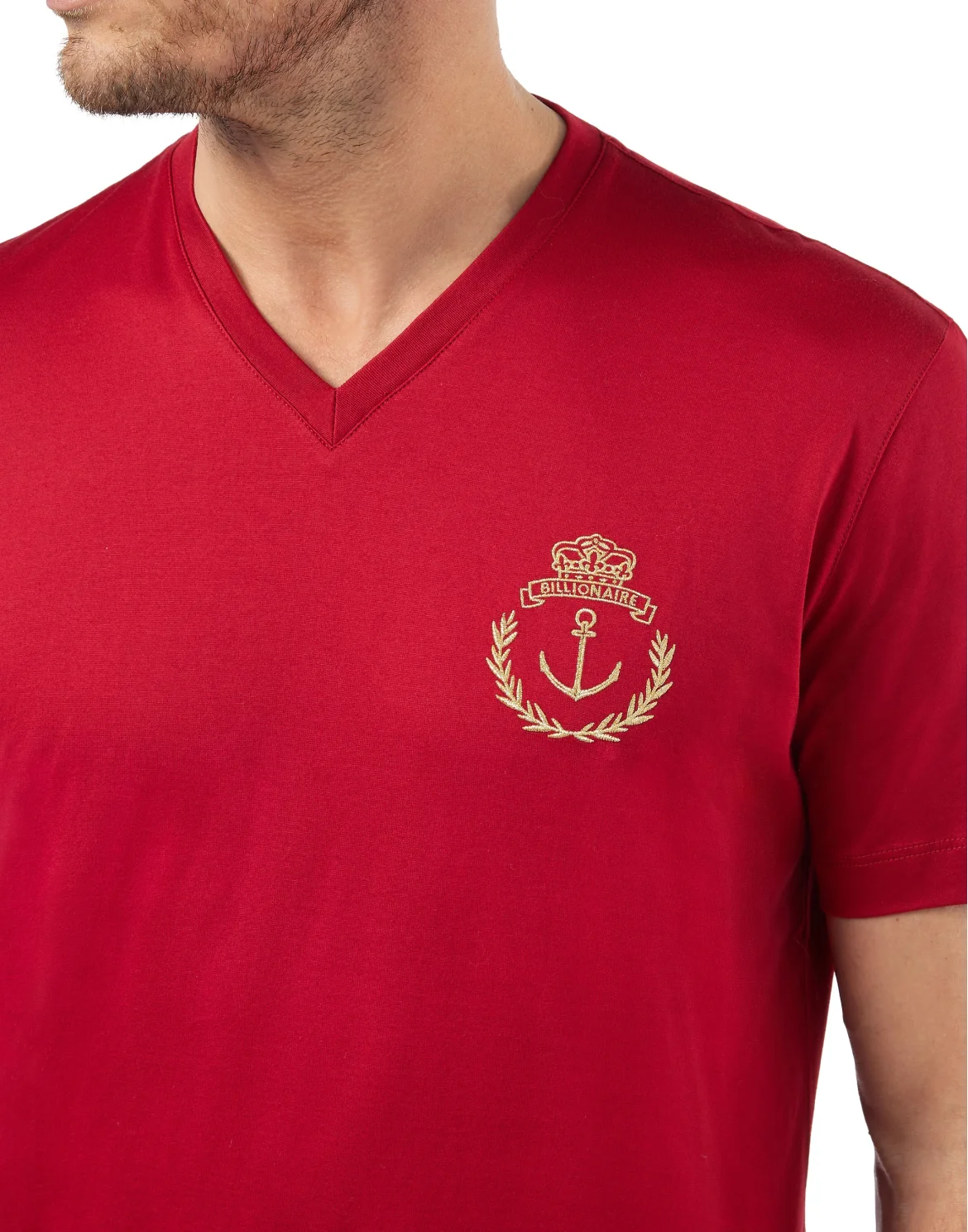 T-shirt V-Neck SS Members only, цвет: Красный