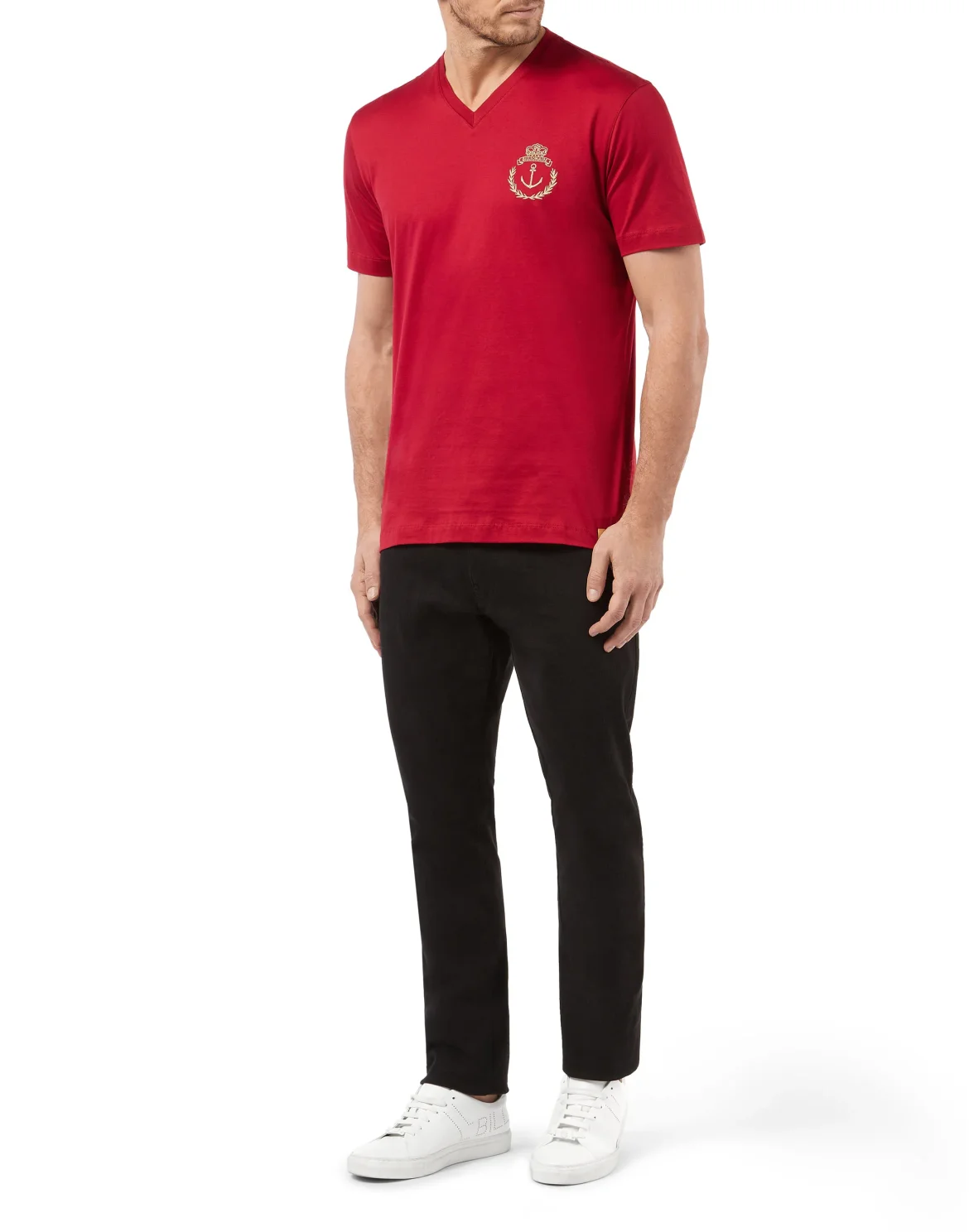 T-shirt V-Neck SS Members only, цвет: Красный