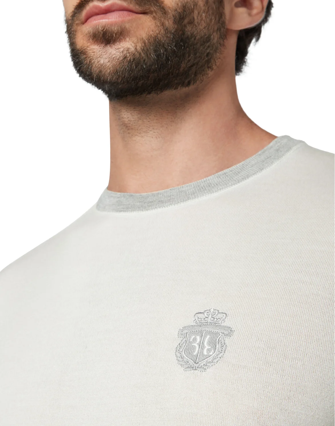 Pullover Round Neck LS Crest, цвет: Белый