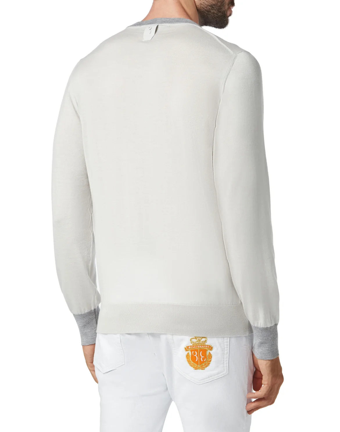 Pullover Round Neck LS Crest, цвет: Белый
