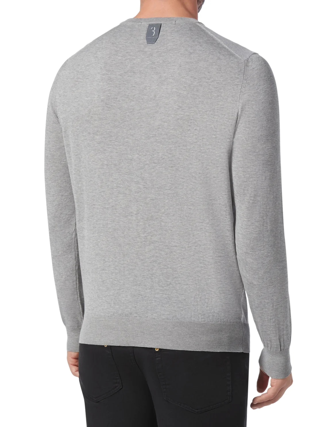 Pullover Round Neck LS Double B, цвет: Серый