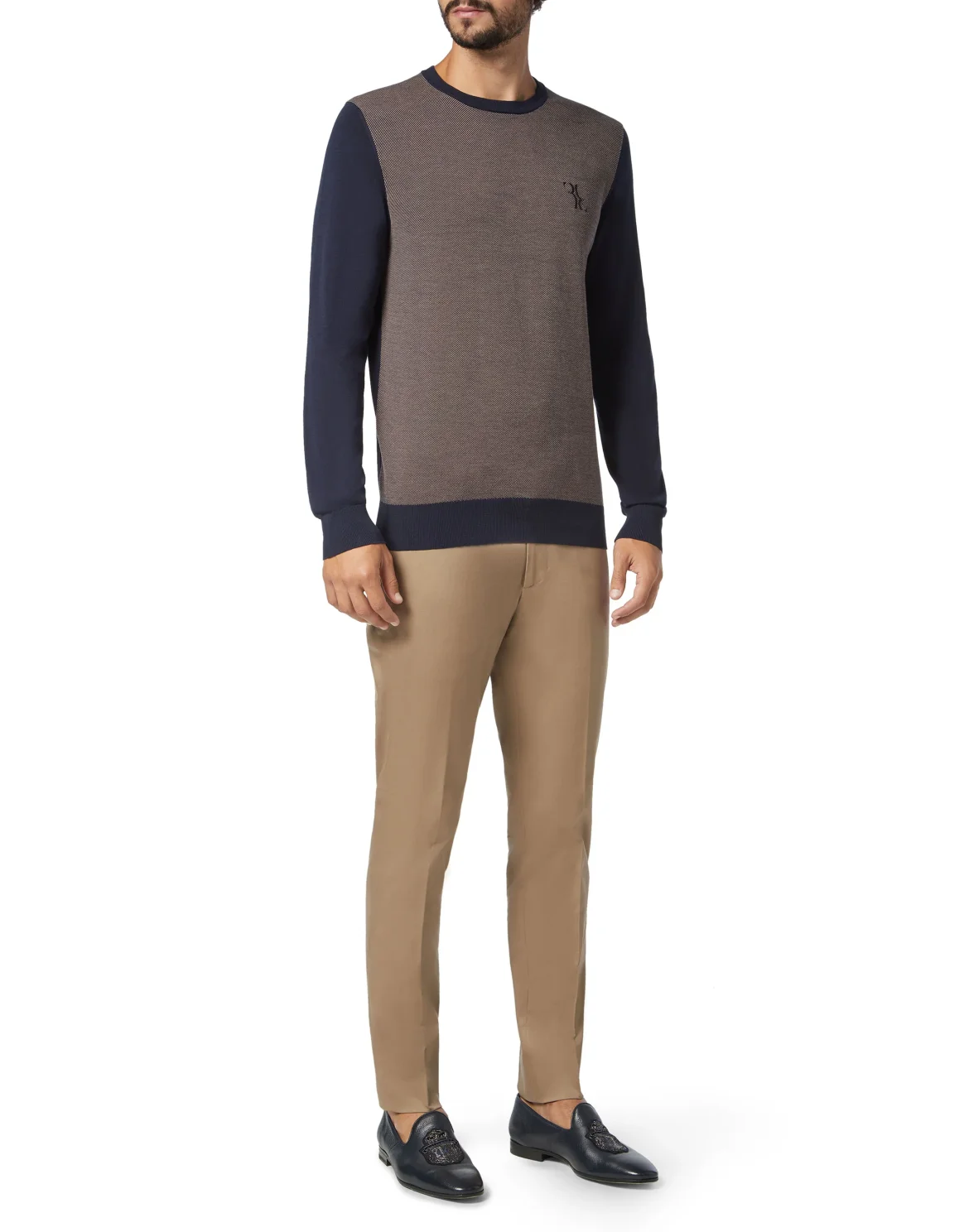 Pullover Round Neck LS Double B, цвет: Синий