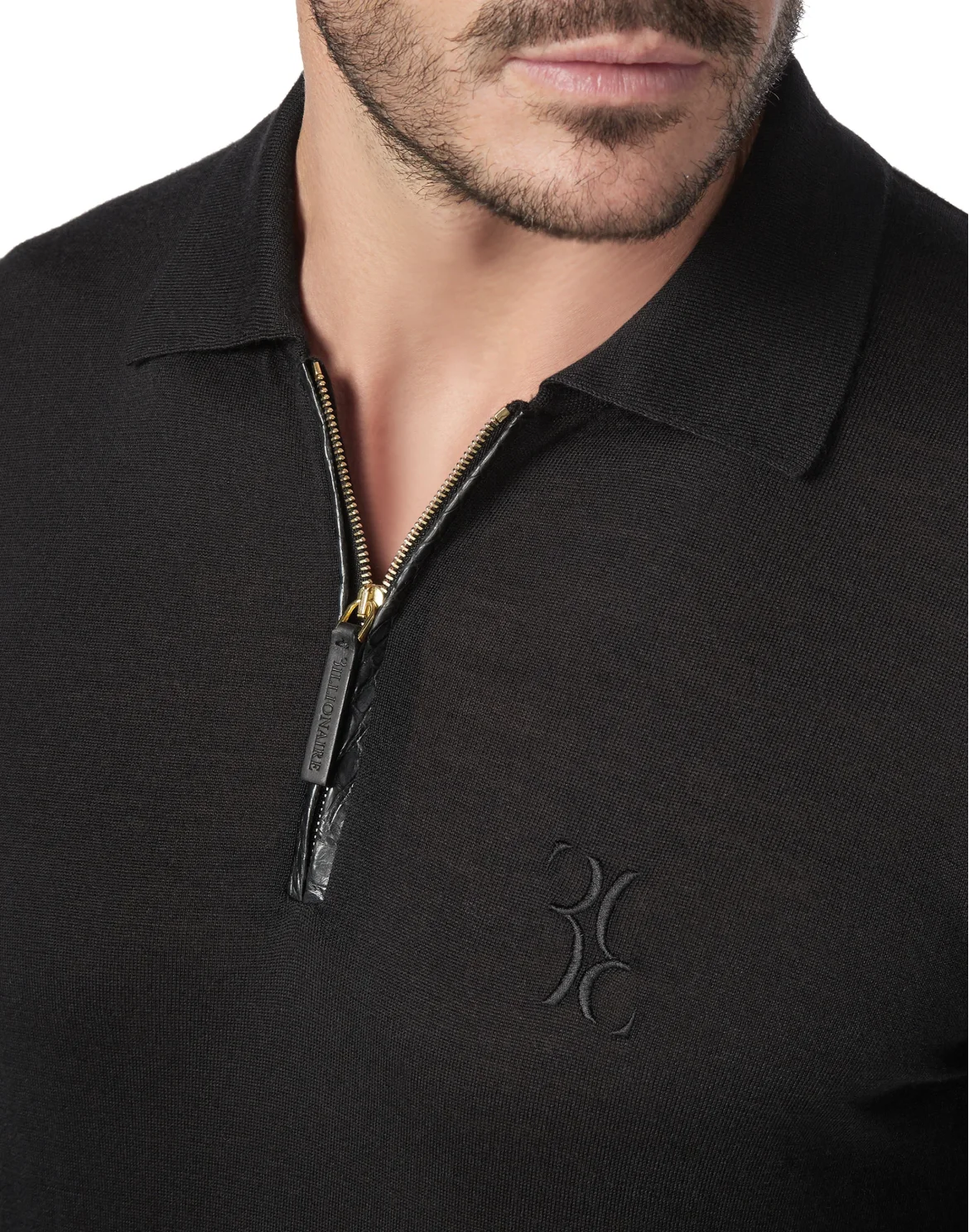 Pullover zip mock LS Luxury, цвет: Черный