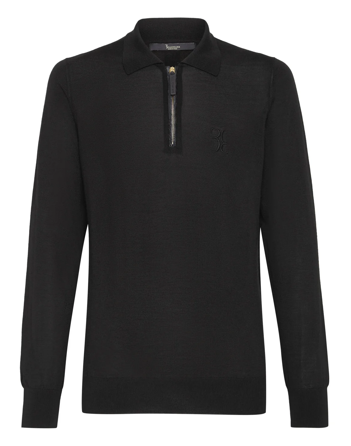 Pullover zip mock LS Luxury, цвет: Черный