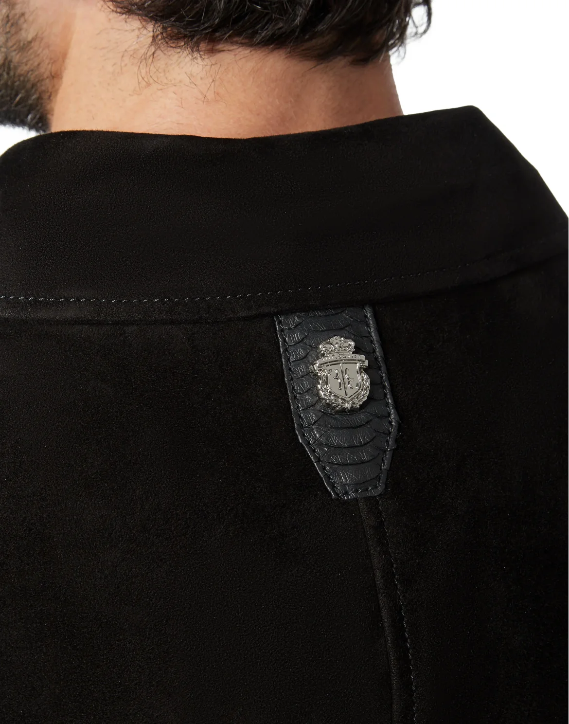 Leather Bomber Double B, цвет: Черный