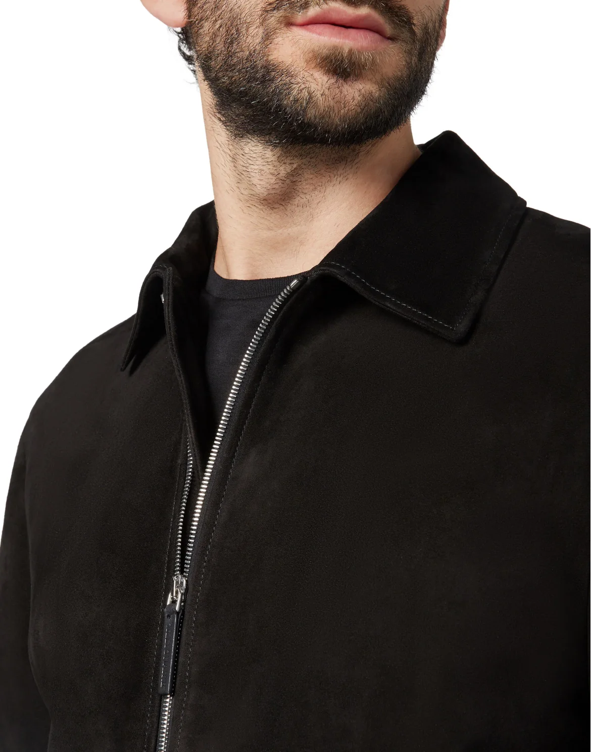 Leather Bomber Double B, цвет: Черный
