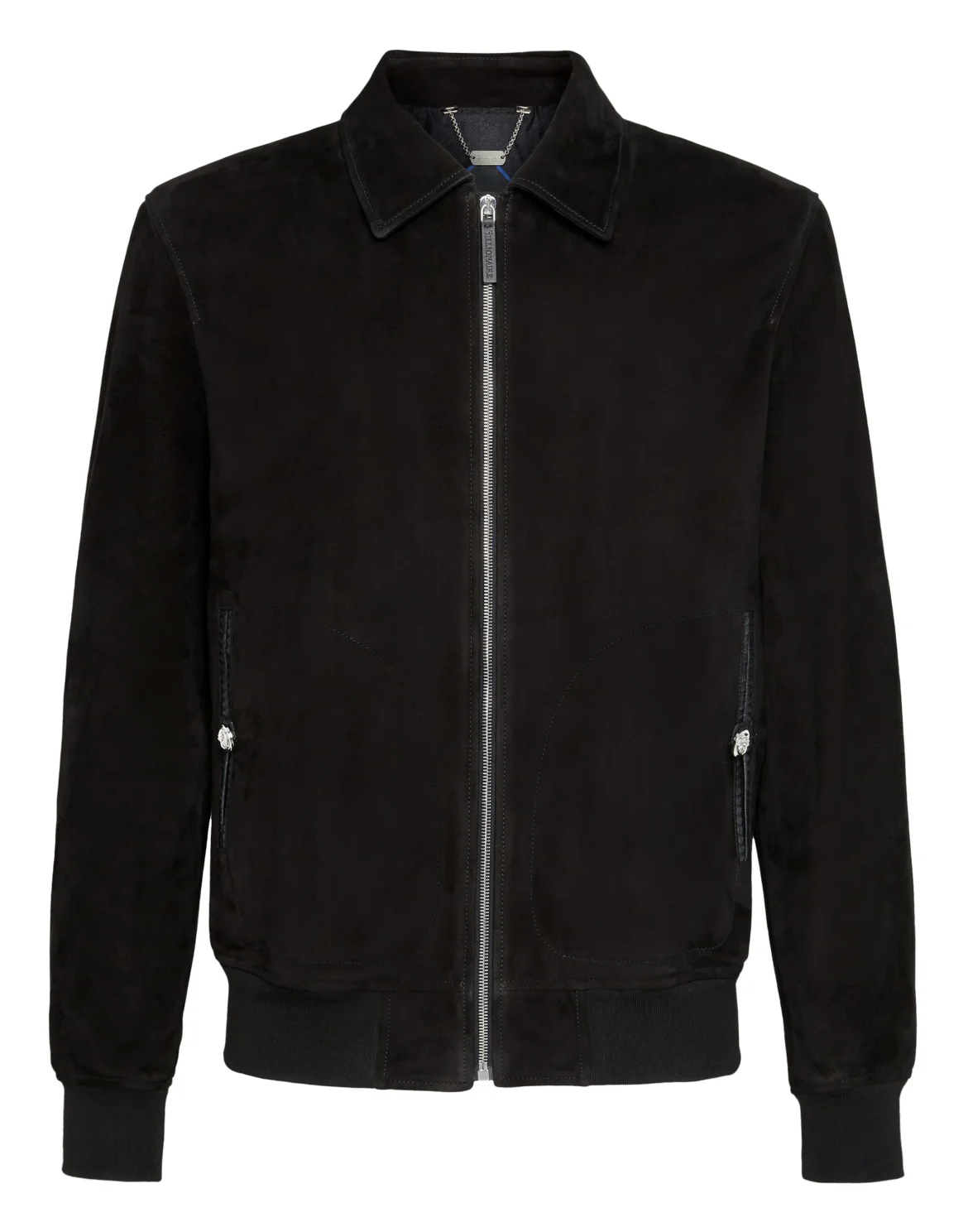 Leather Bomber Double B, цвет: Черный