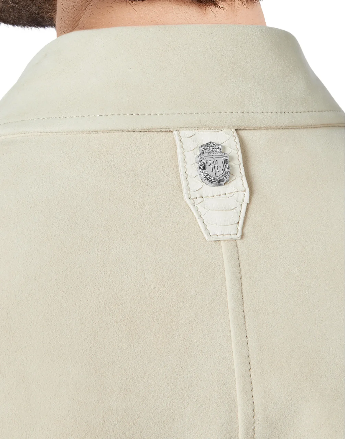 Leather Bomber Double B, цвет: Бежевый