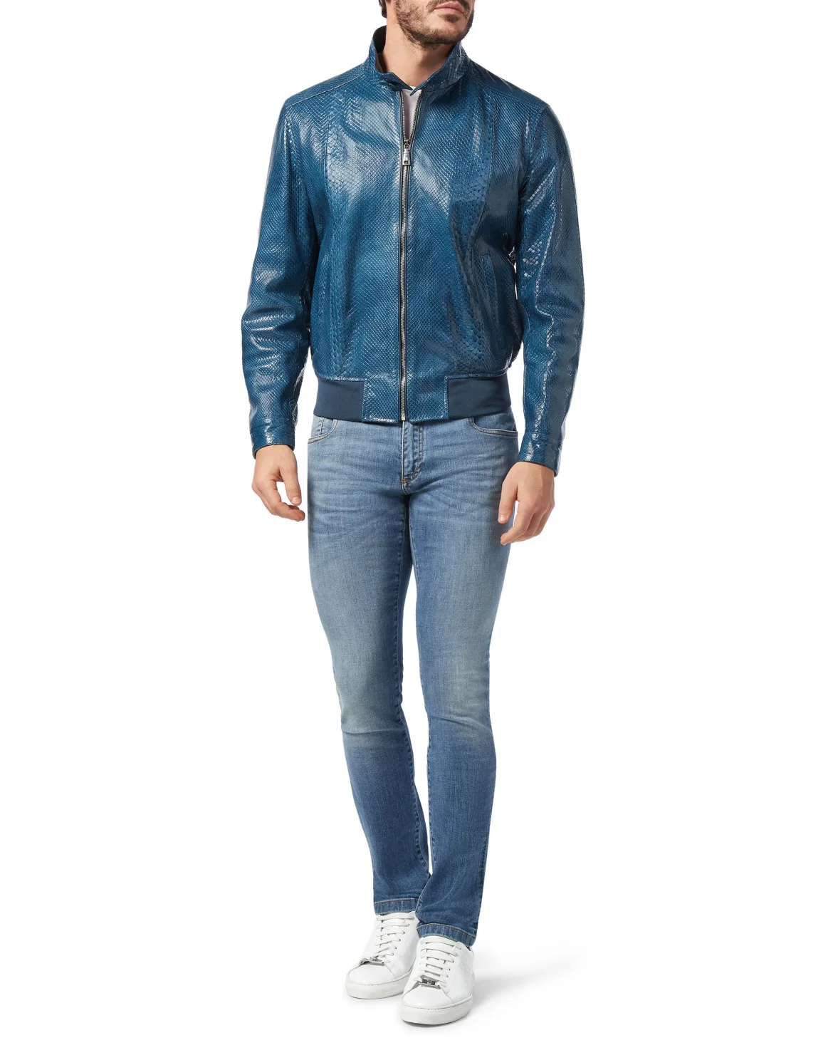 Leather Jacket Luxury, цвет: Синий