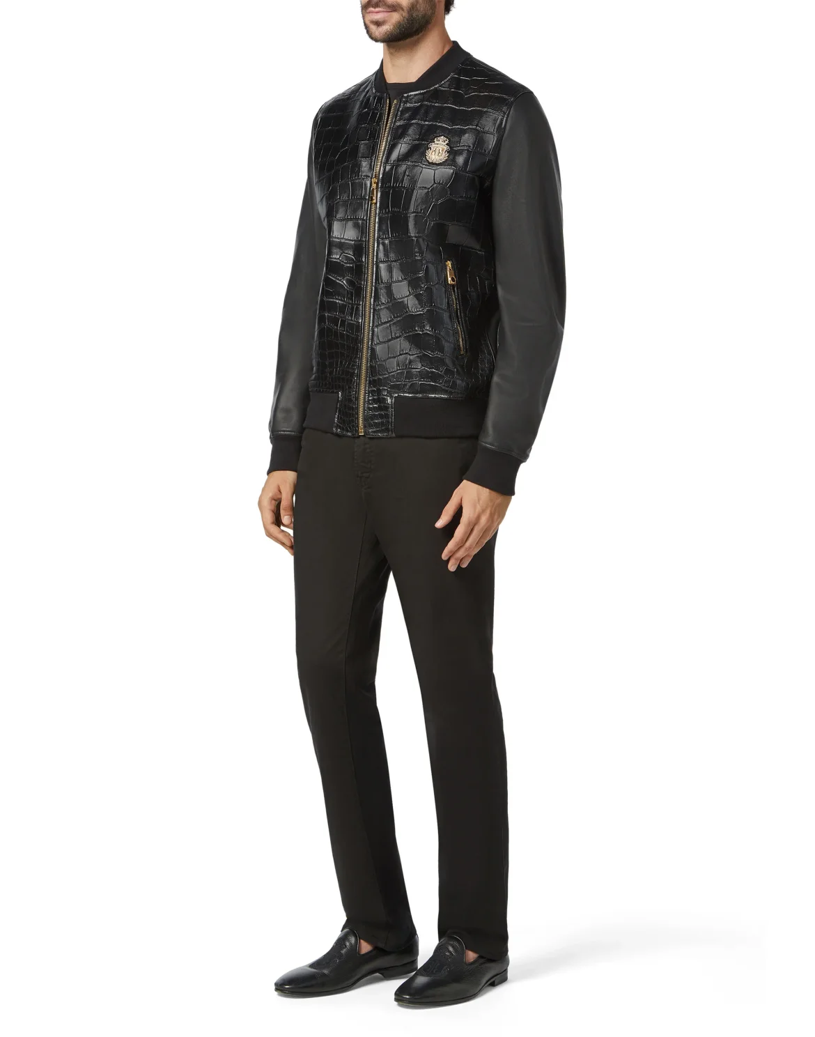 Leather Bomber Luxury, цвет: Черный