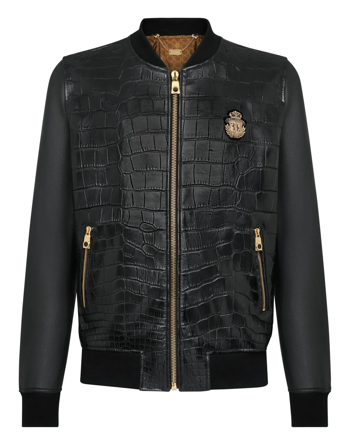 Leather Bomber Luxury, цвет: Черный