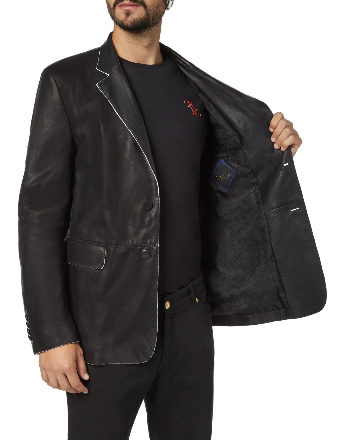 Leather Blazer Elegant, цвет: Черный