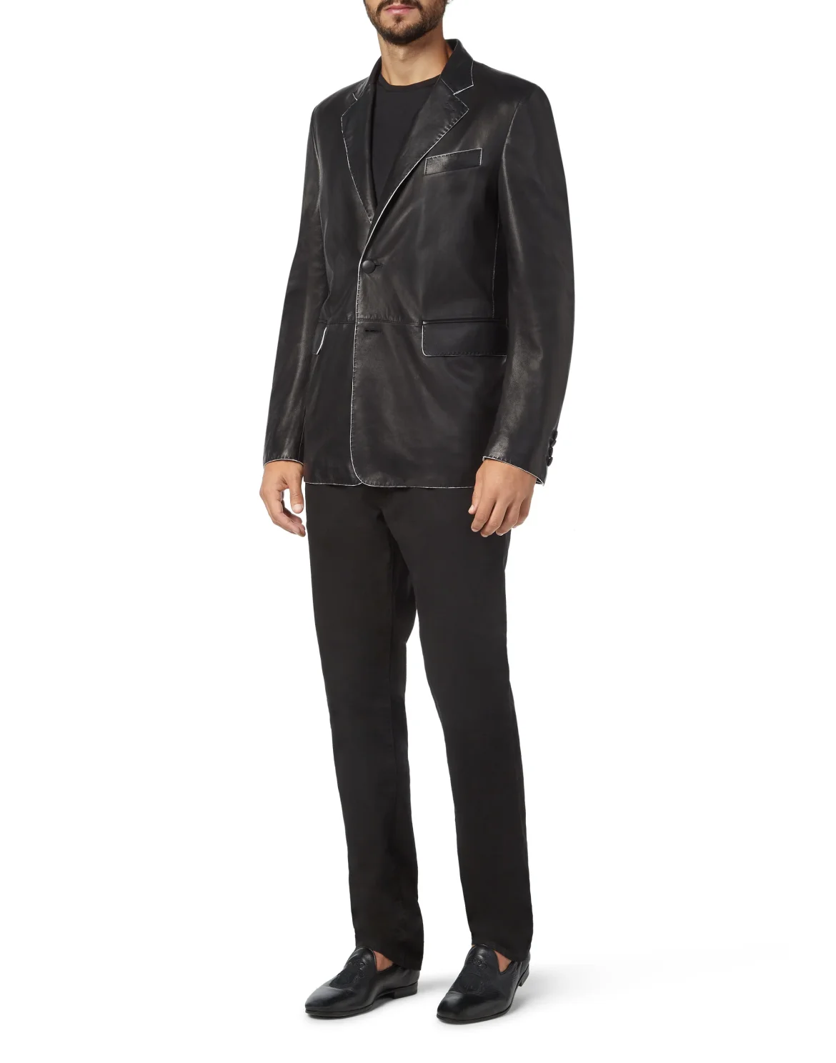 Leather Blazer Elegant, цвет: Черный