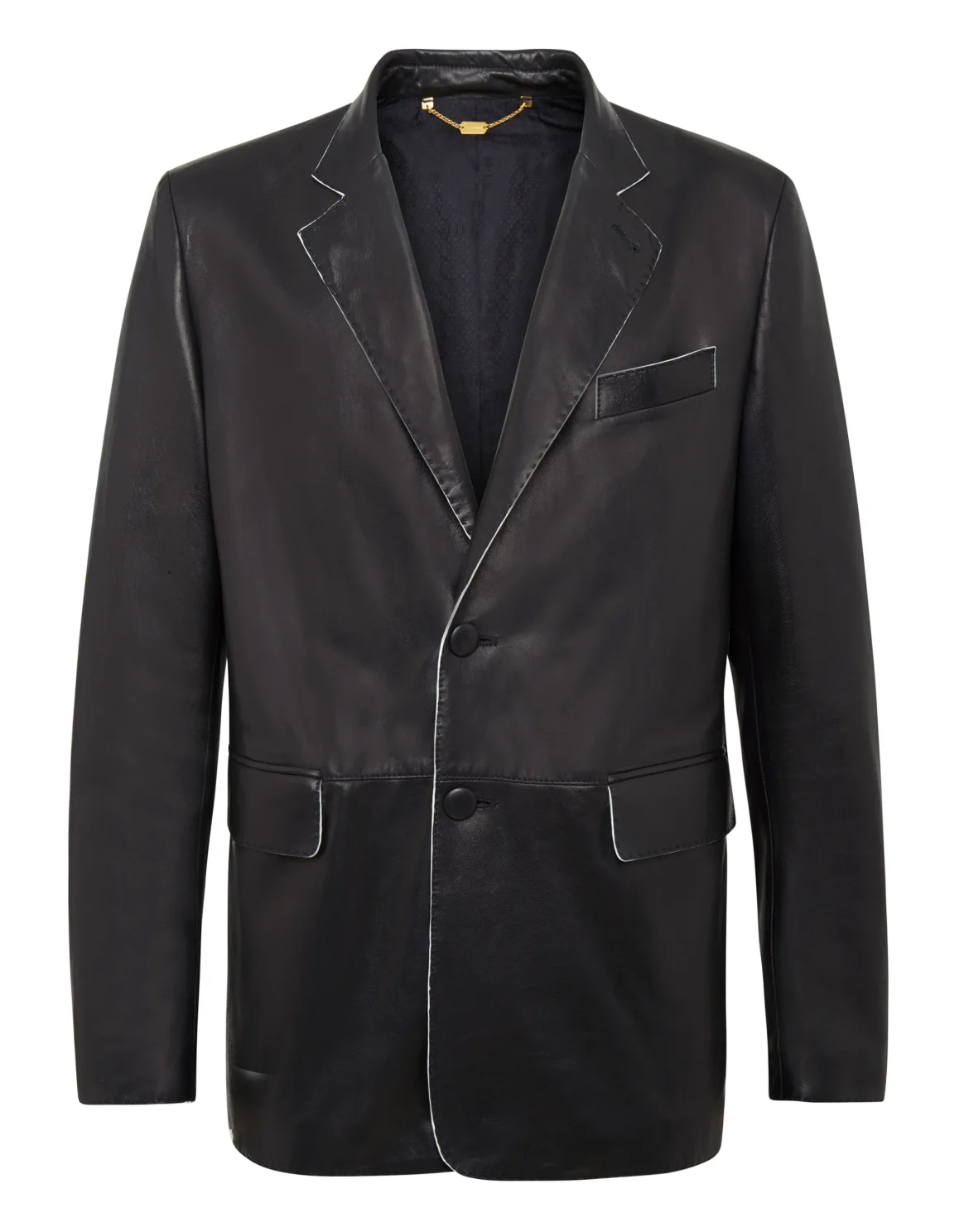 Leather Blazer Elegant, цвет: Черный