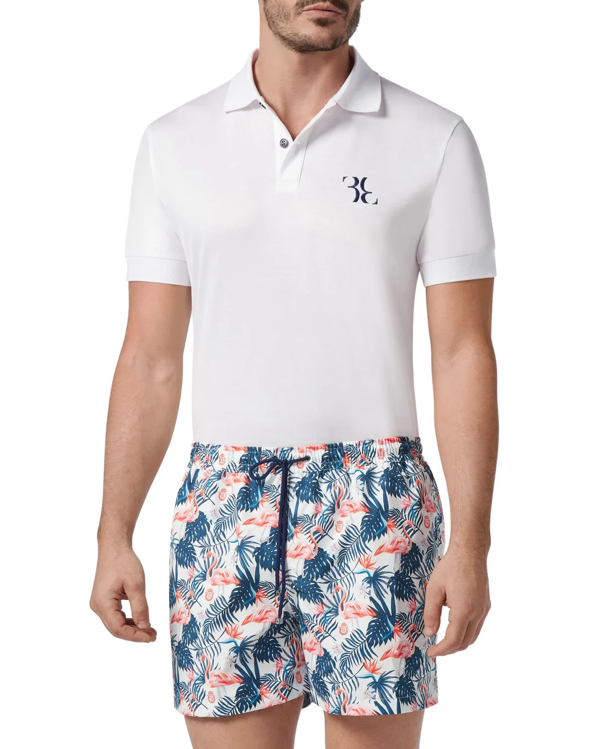 Beachwear Short Trousers Palms, цвет: Белый