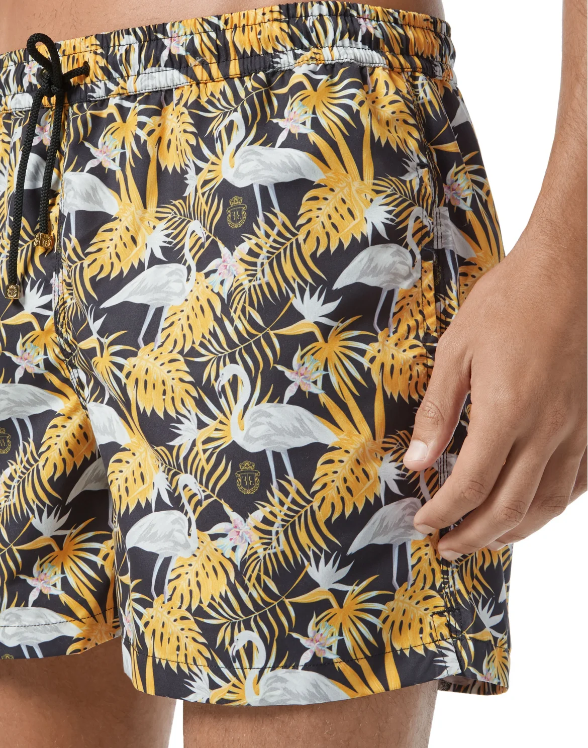 Beachwear Short Trousers Palms, цвет: Черный