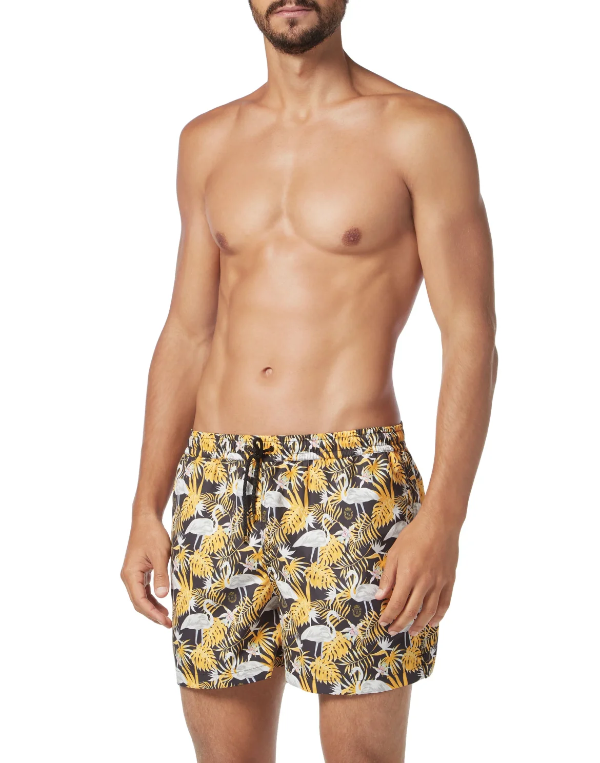 Beachwear Short Trousers Palms, цвет: Черный