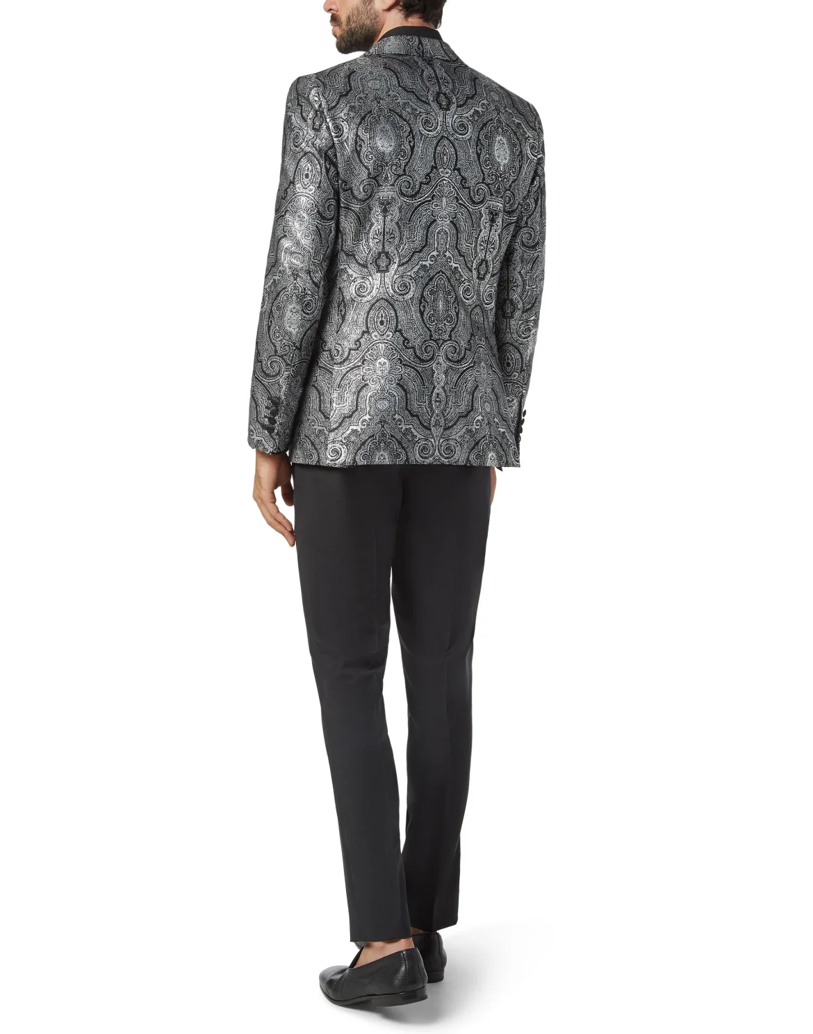 Blazer Super Slim Fit Paisley, цвет: Серебристый