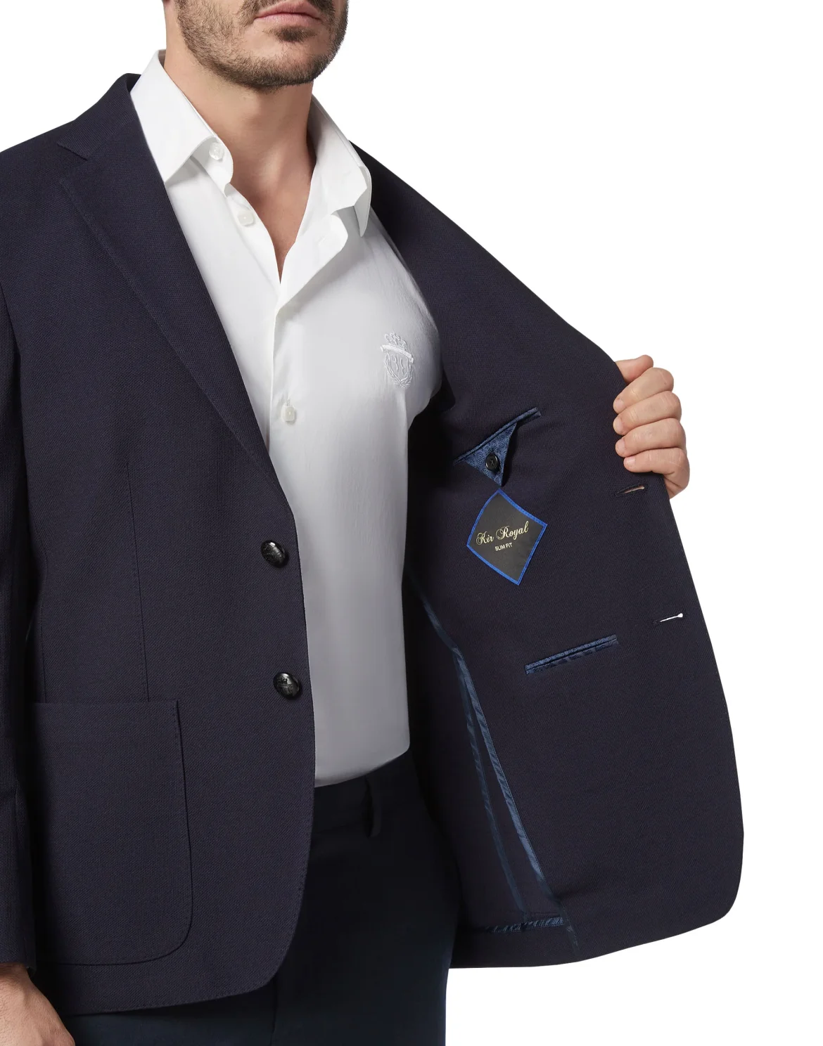 Blazer Super Slim Fit Crest, цвет: Синий
