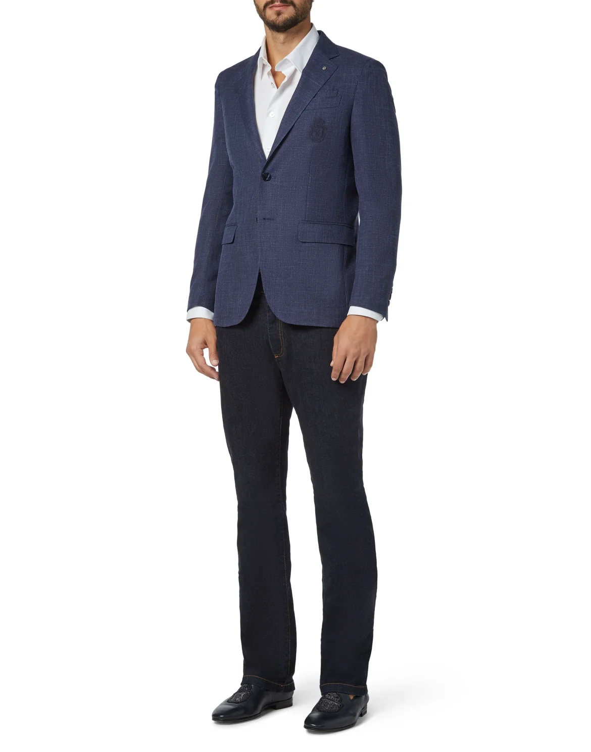 Blazer Super Slim Fit Crest, цвет: Синий