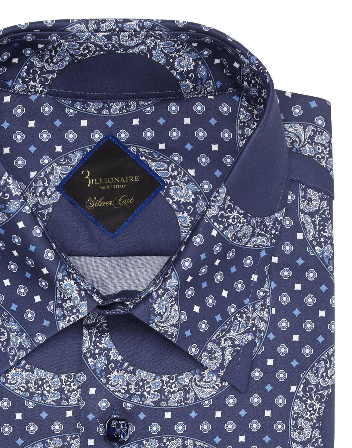 Shirt Silver Cut LS/Milano Paisley, цвет: Синий