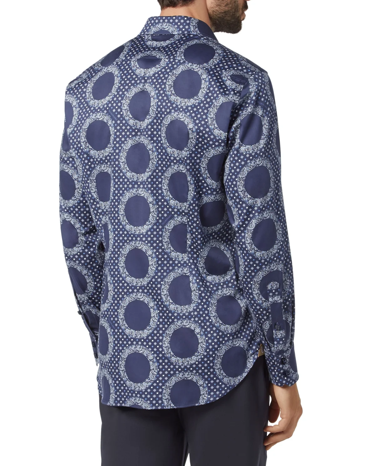 Shirt Silver Cut LS/Milano Paisley, цвет: Синий