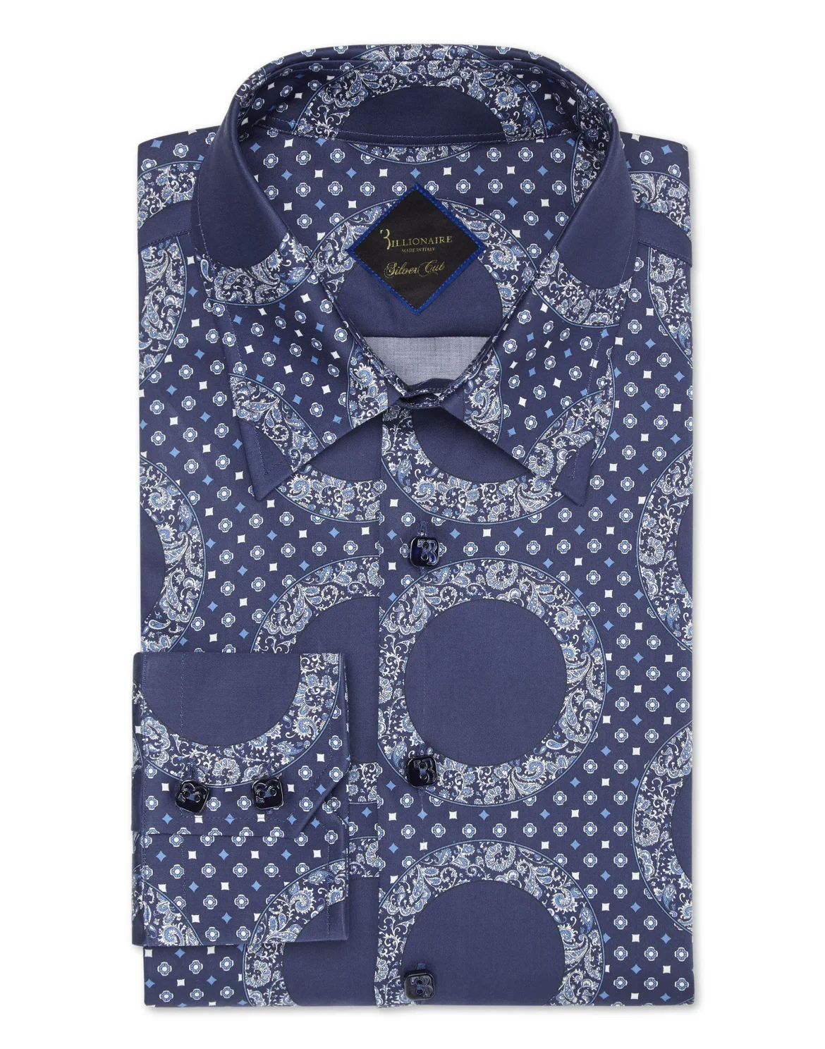 Shirt Silver Cut LS/Milano Paisley, цвет: Синий