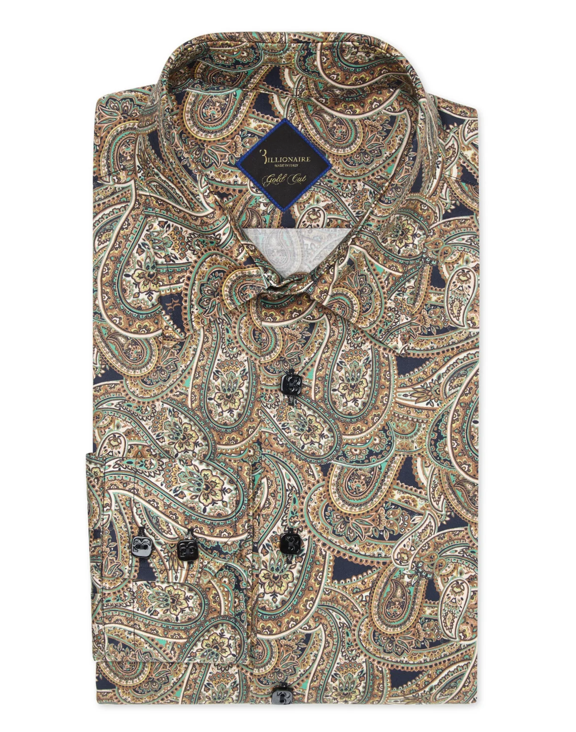 Shirt Gold Cut LS/Milano Paisley, цвет: Черный