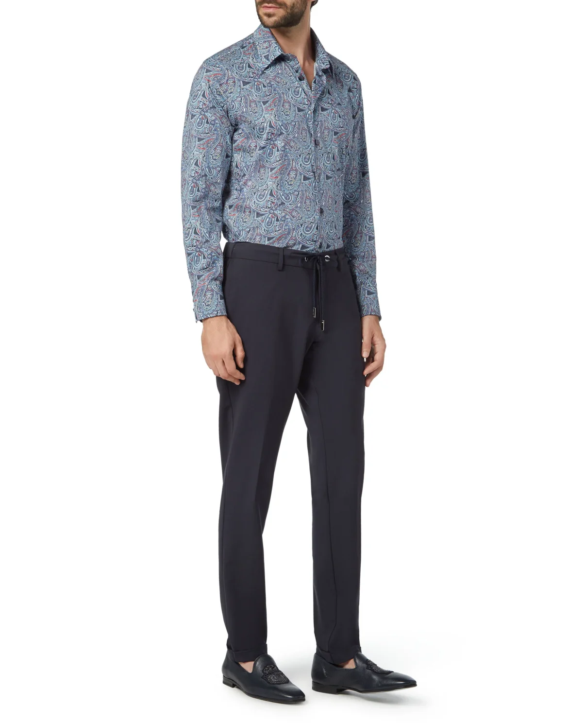 Shirt Gold Cut LS/Milano Paisley, цвет: Черный