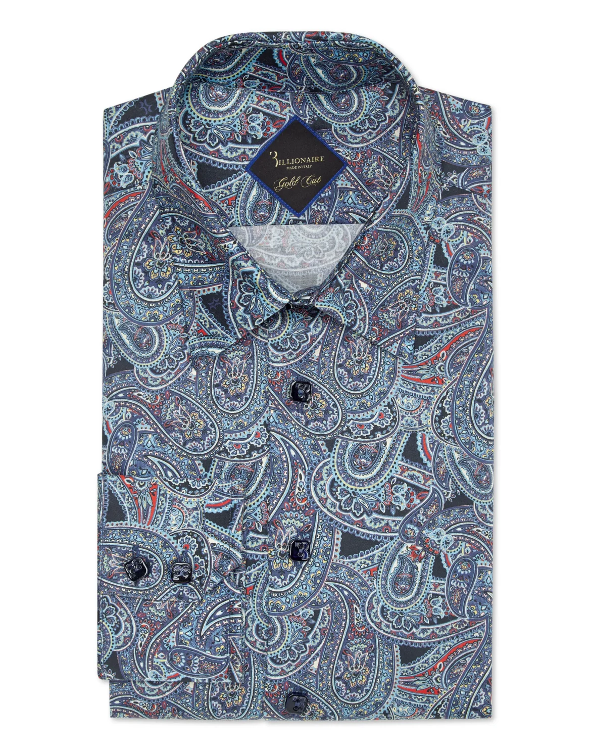 Shirt Gold Cut LS/Milano Paisley, цвет: Черный
