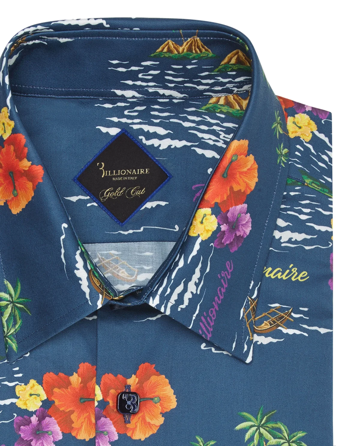 Shirt Gold Cut LS/Milano Palms, цвет: Синий