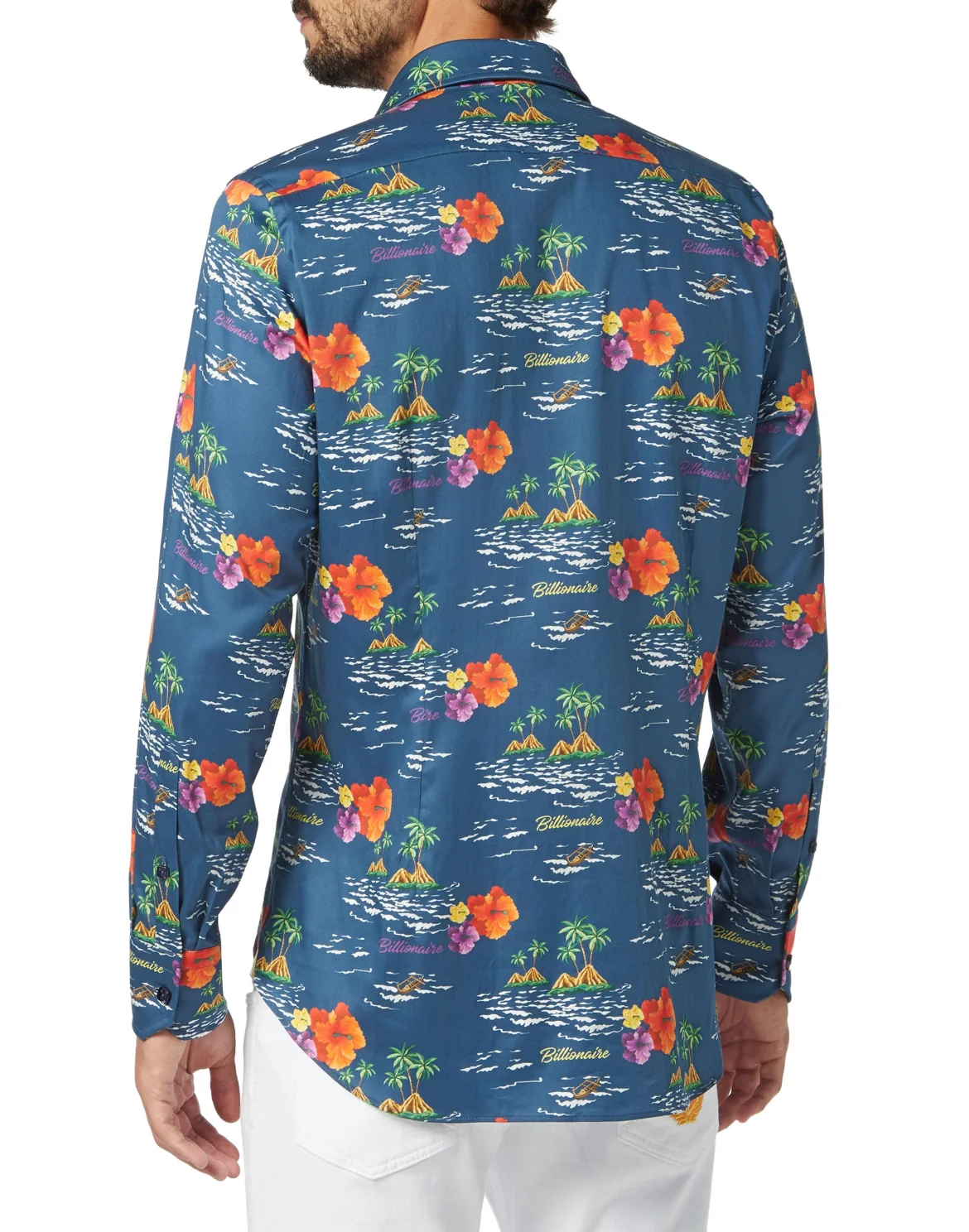 Shirt Gold Cut LS/Milano Palms, цвет: Синий