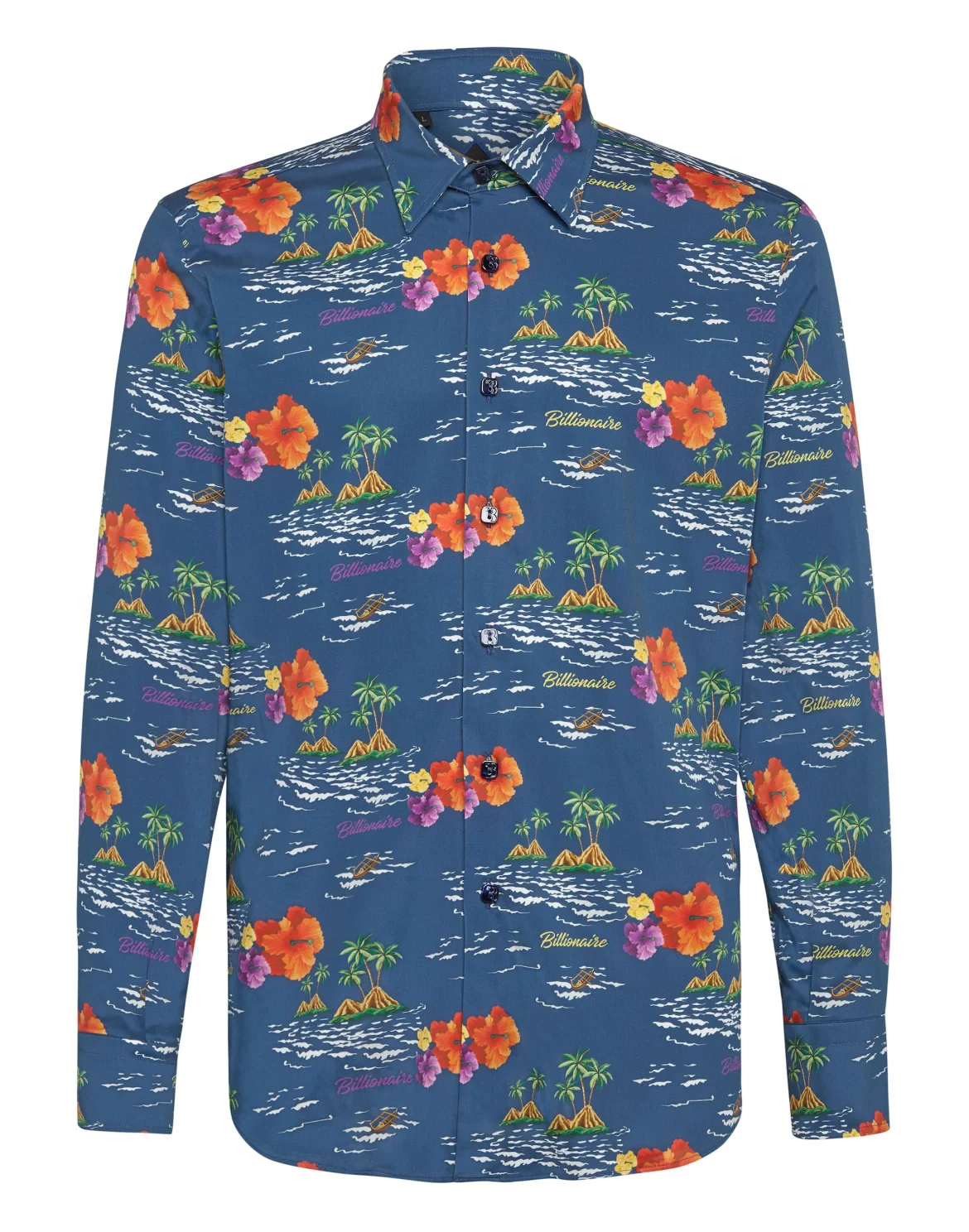 Shirt Gold Cut LS/Milano Palms, цвет: Синий