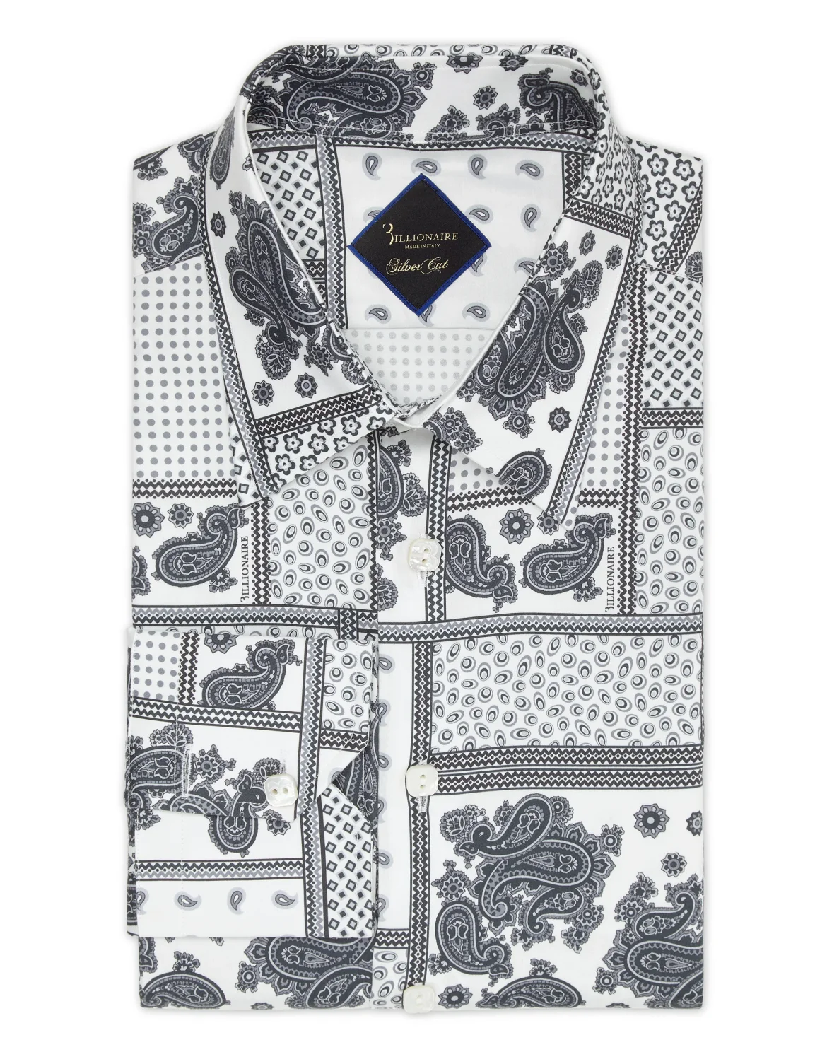 Shirt Silver Cut LS/Milano Paisley, цвет: Белый