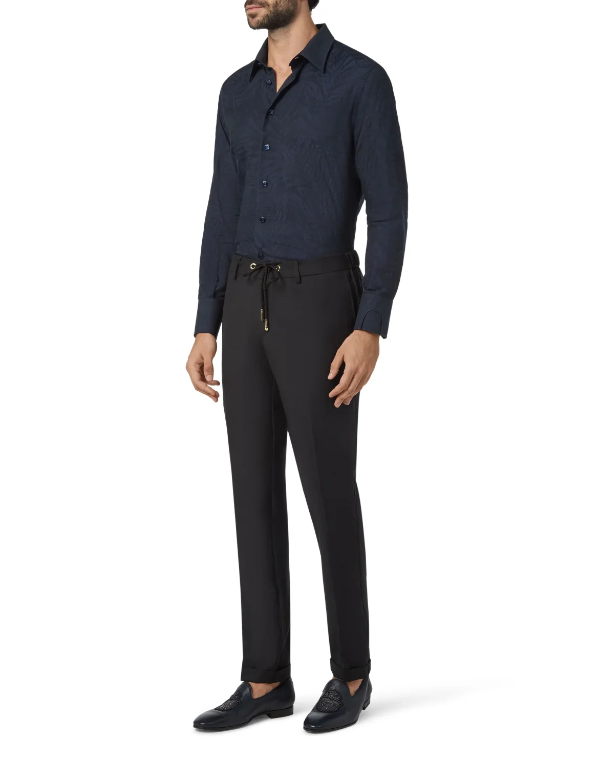Shirt Silver Cut LS Palms, цвет: Синий