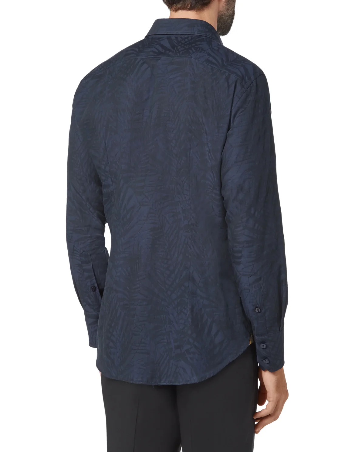 Shirt Silver Cut LS Palms, цвет: Синий
