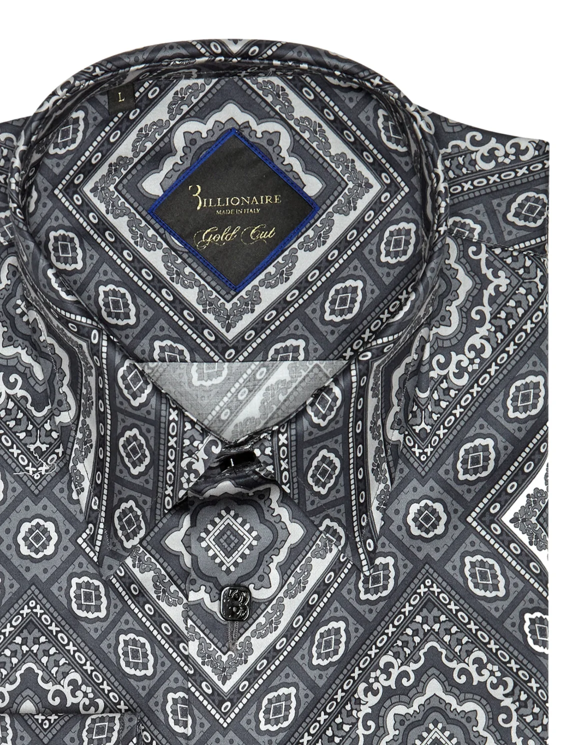 Shirt Gold Cut LS/Milano Paisley, цвет: Черный