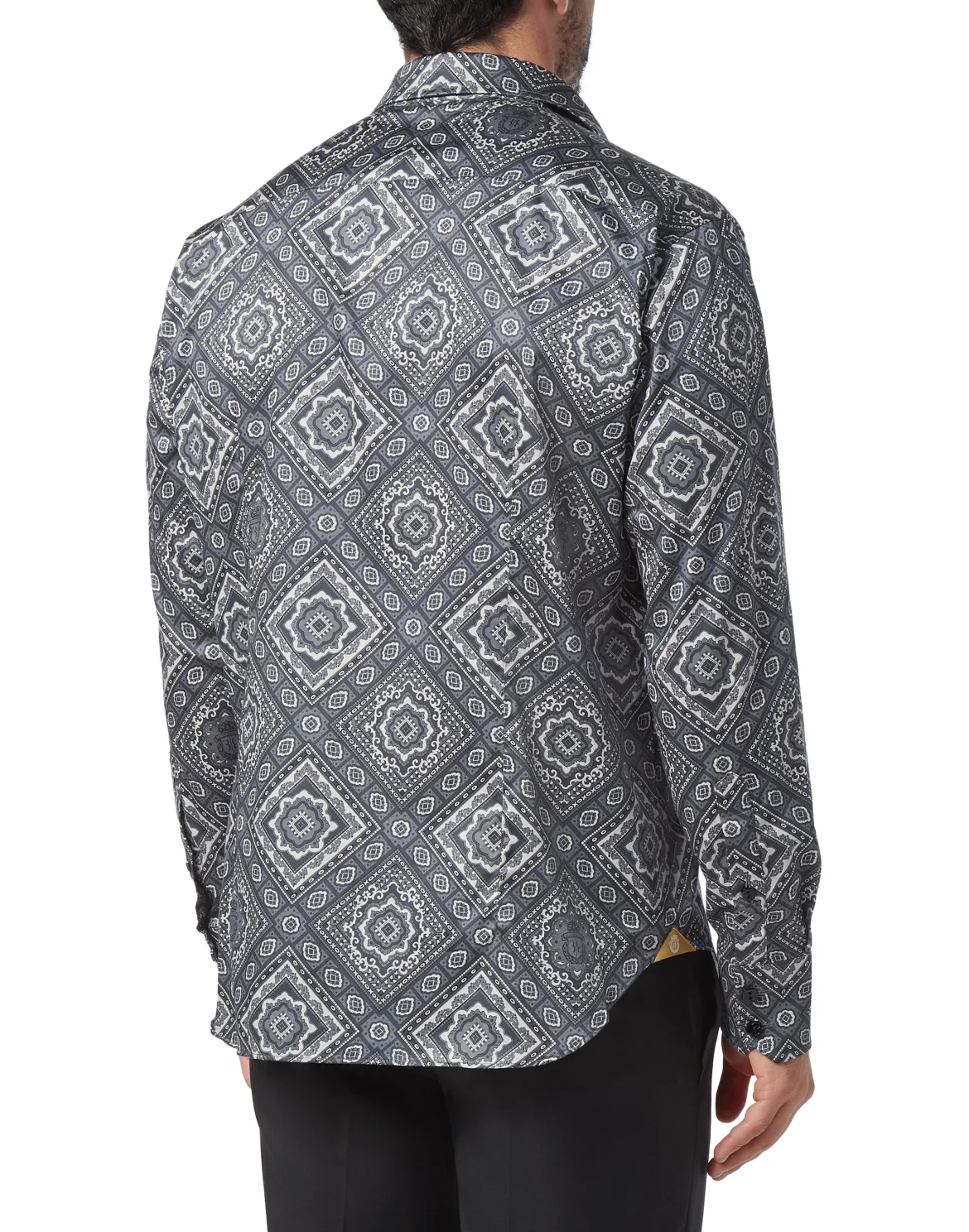 Shirt Gold Cut LS/Milano Paisley, цвет: Черный