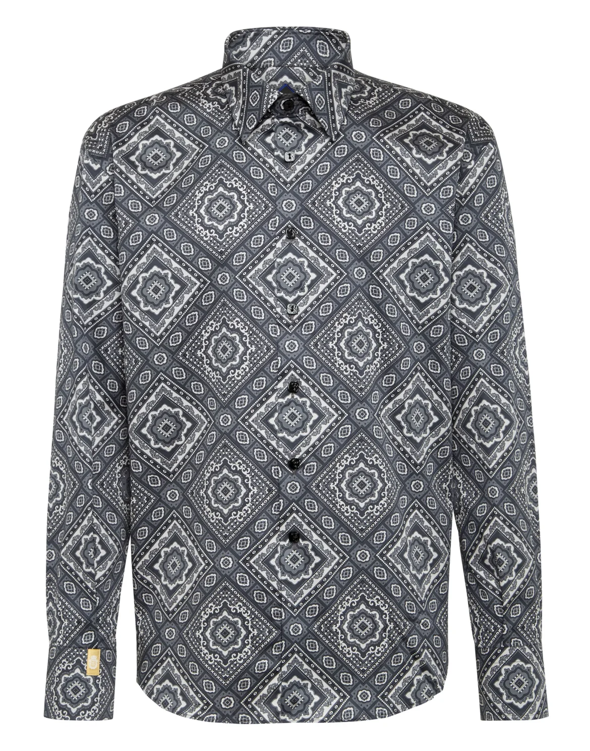 Shirt Gold Cut LS/Milano Paisley, цвет: Черный