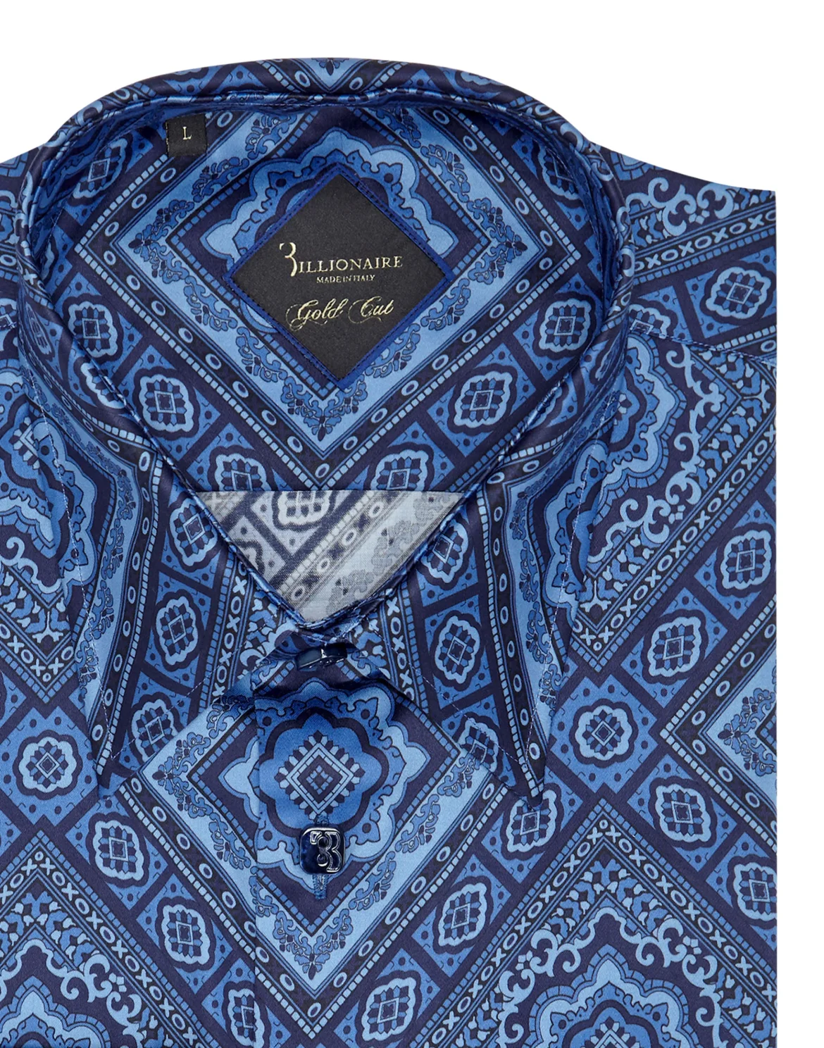 Shirt Gold Cut LS/Milano Paisley, цвет: Синий