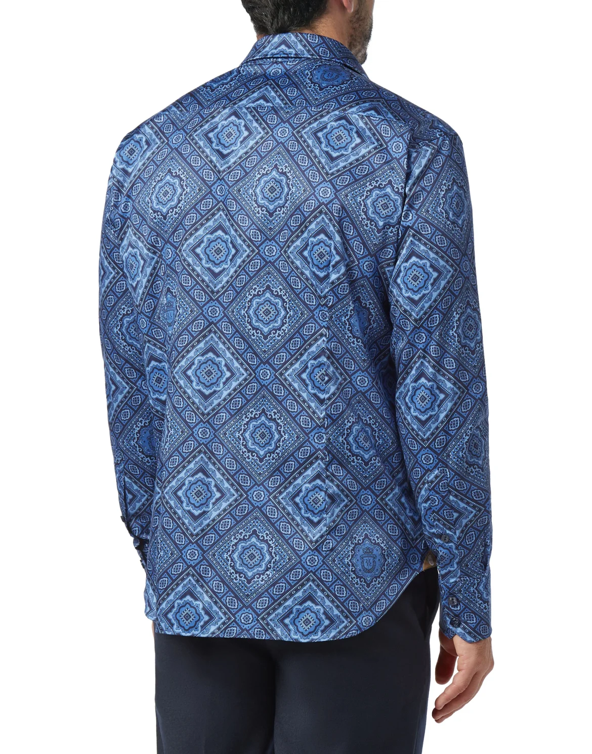 Shirt Gold Cut LS/Milano Paisley, цвет: Синий