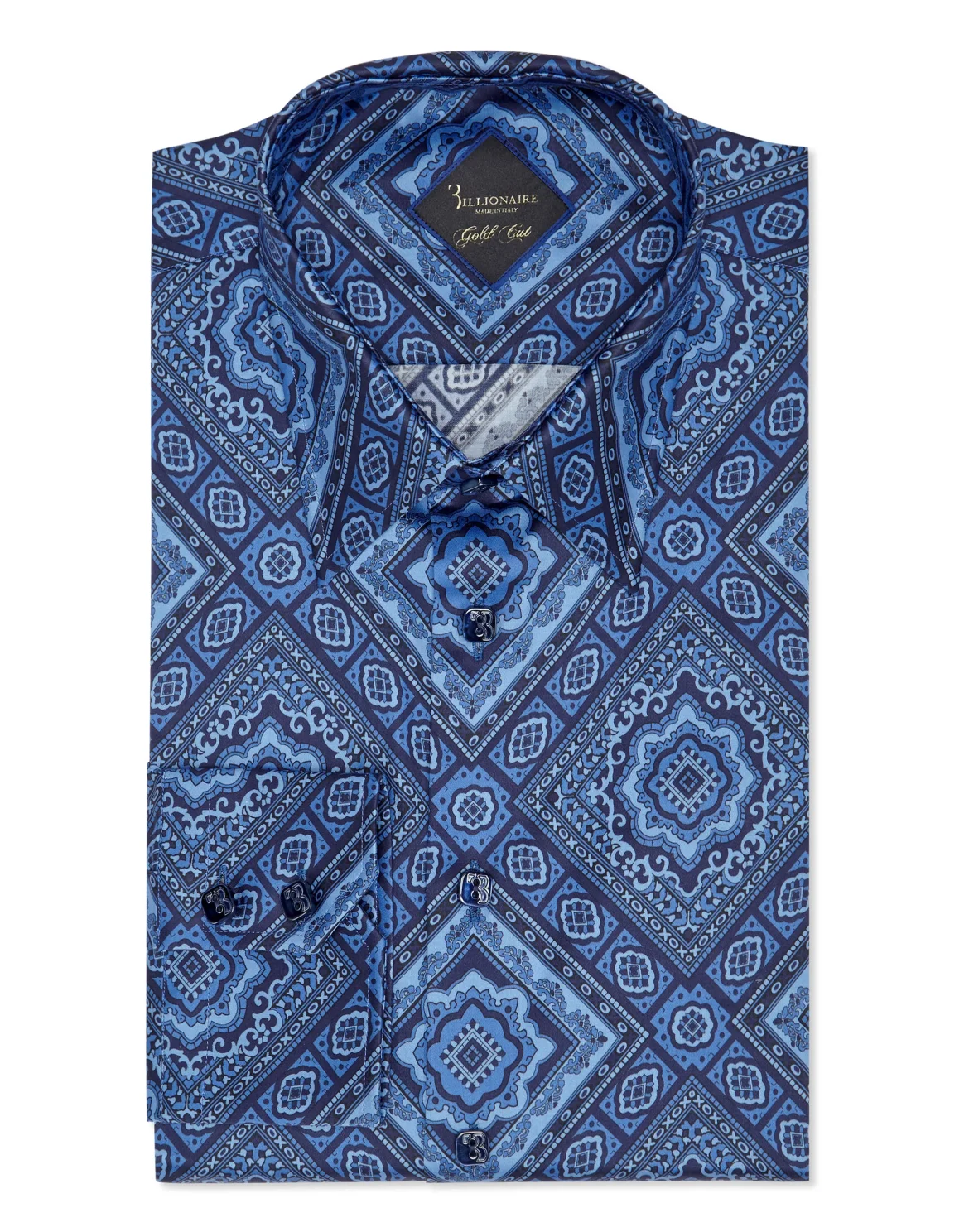 Shirt Gold Cut LS/Milano Paisley, цвет: Синий