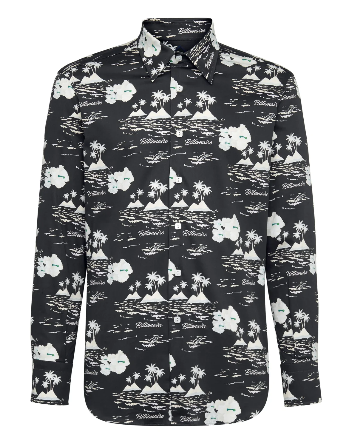 Shirt Silver Cut LS/Milano Palms, цвет: Черный