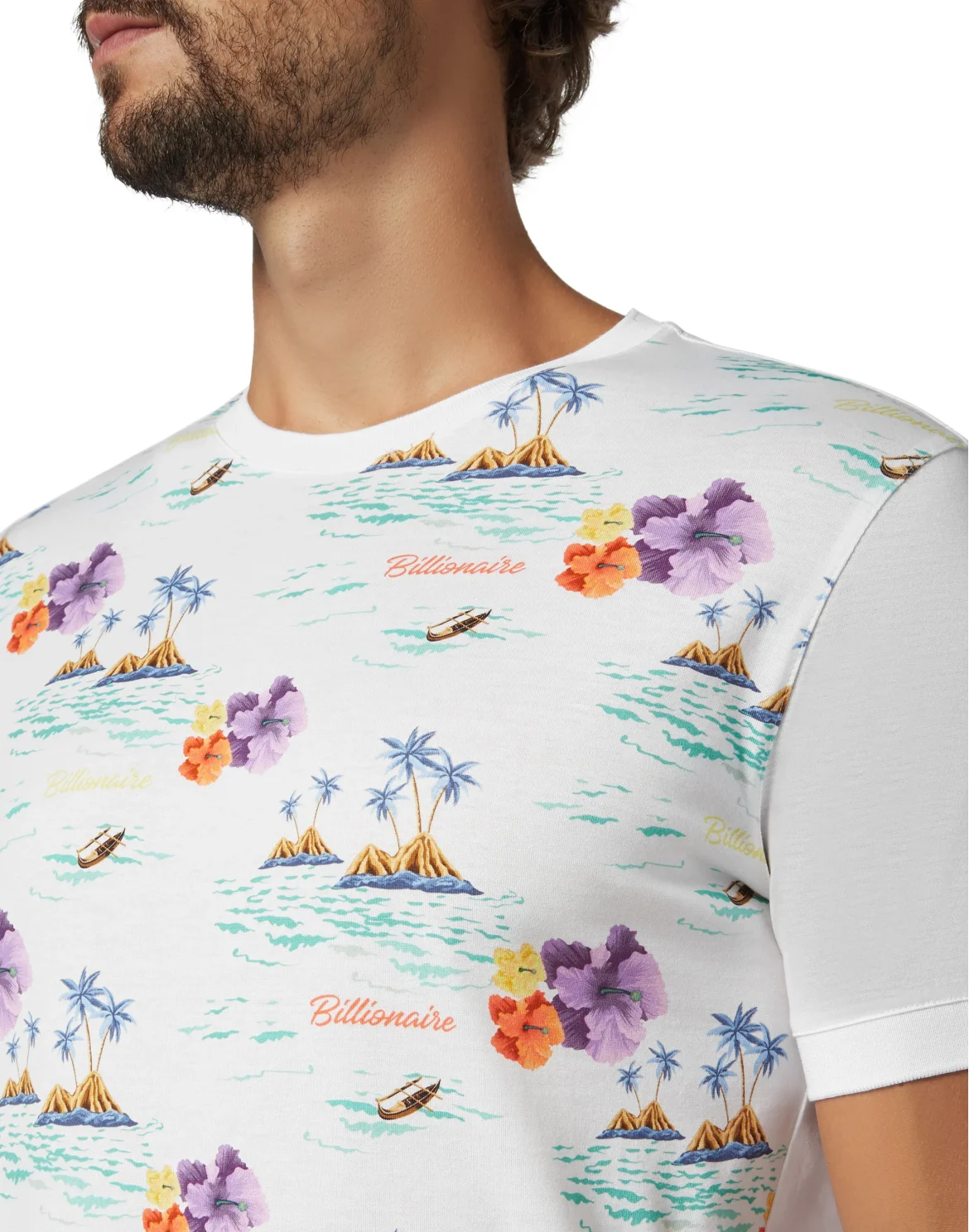 T-shirt Round Neck SS Palms, цвет: Белый